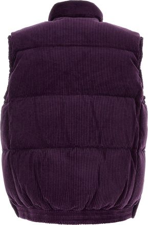 sacai Quilted Corduroy Down Vest - Purple
