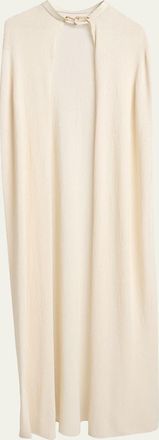 Gabriela Hearst Laleh Silk Knit Gauze Long Cape