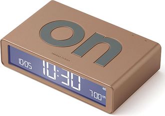 Lexon Flip Classic Reloj Despertador Digital Dorado Elegante
