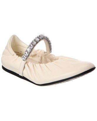 Jimmy Choo London Jade Leather Ballerina Flat