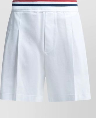 Brunello Cucinelli tailored shorts pleats elastic waist back pockets