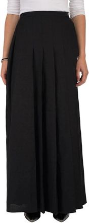 Max Mara Elegante Zwarte Linnen Maxi Rok - Dames - Maxi Rokken - Zwart - XS - Linnen - Rokken