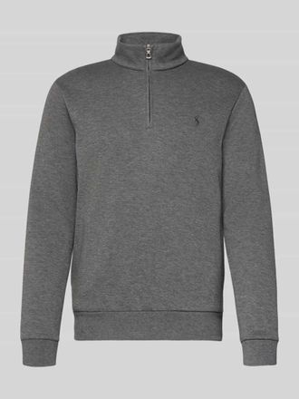 Polo Ralph Lauren Regular Fit Troyer aus Baumwoll-Mix in Mittelbraun Mel, Gr&ouml;&szlig;e XXL