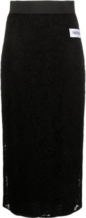 Dolce & Gabbana Monochrome Patch Detail Kokerrok - Dames - Kokerrokken - Zwart - S - Rokken