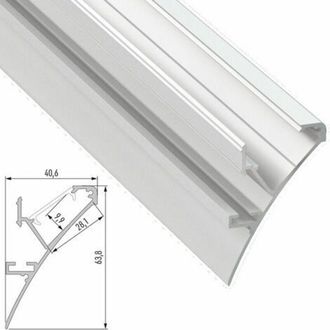 GreenIce Perf&iacute;l Aluminio Logi 2,02m - Lacado Blanco