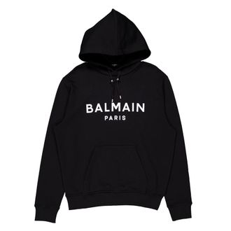 Balmain Paris Logo Printed Hoodie, Size Medium