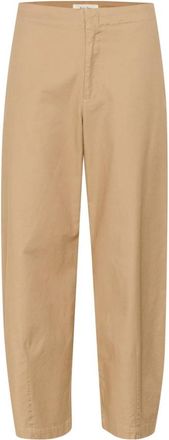Part Two Elegante Cartouche Broek met Wijde Pijpen - Dames - Straight fit broeken - Beige - XL - Broeken