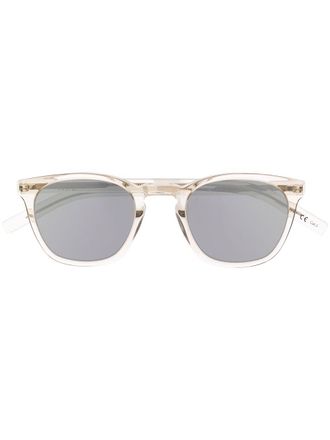 Saint Laurent Eyewear SL28 Slim soft-square frame sunglasses - unisex - Acetate - 49 - White