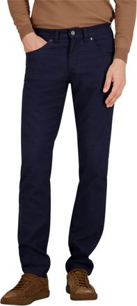 Gardeur katoenen pantalon donkerblauw zonder omslag