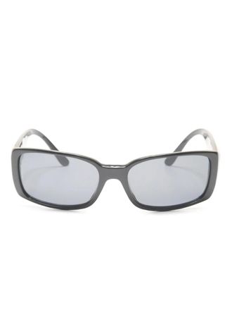 Chanel Occhiali da sole CC Mark rettangolari anni 2000 - Nero