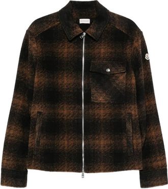 Moncler Check-pattern Zip-up Overshirt