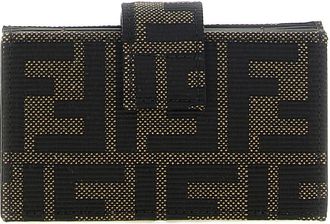 Fendi FF Zucca Jacquard Card Case - Black