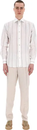 Eleventy Special Stripe Linen Shirt