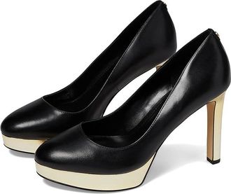 Michael Kors Chantal Platform Pump Womens Shoes Black 1 : 5.5 M, Leather