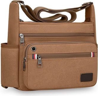 Generic Mens Canvas Shoulder Bag, Lightweight Storage Bag, Crossbody Bag with Adjustable Strap, Suitable for Office, Daily Commuting and Business Meetingsz (0