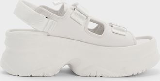 Charles & Keith Elastane Flatform Sports Sandals