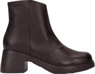 Wonders E-7125 Enkellaars - Dames - Laarzen met Hak - Bruin - 41 EU - Leer - Schoenen