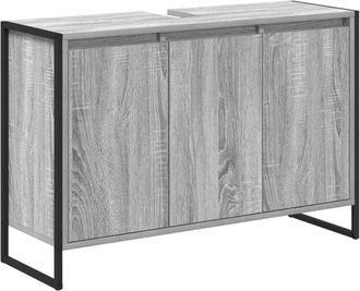 vidaXL Bathroom Cabinet Grey Sonoma 90 x 30 x 60 cm Engineered Wood vidaXL