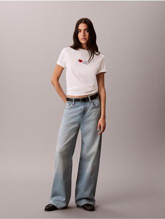 Calvin Klein Jeans Calvin Klein Womens Wide Leg Jeans - Blue - 25W x RL
