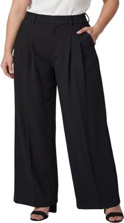 Liverpool L.A. Brooke High Waist Wide Leg Trousers in Black at Nordstrom, Size 24W