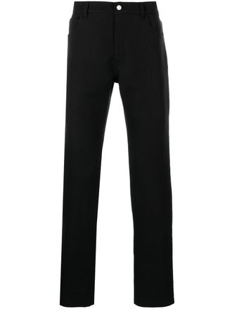 Courrèges mid-rise straight-leg trousers - men - Polyester - 28 - Black