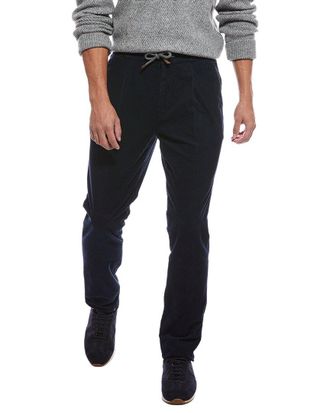 Brunello Cucinelli Pleated Leisure Fit Corduroy Pant