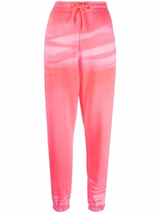 Alexander Wang garment-dyed lounge track trousers - women - Cotton - L - Pink