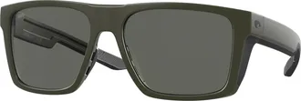 Costa Lido Polarized Grey Glass Square Mens Sunglasses 6S9104 910415 57