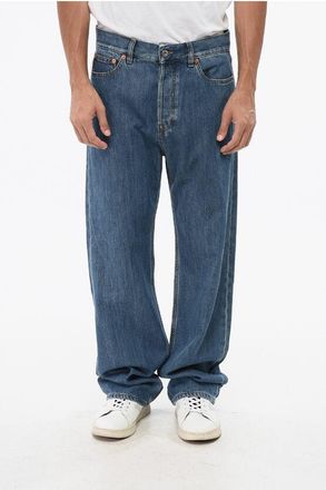 Valentino Jeans a Gamba Dritta con Patch Logo in Pelle 24cm taglia 33