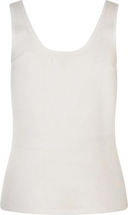 Chlo&eacute; Tanktop van Katoenen Jersey - Dames - Tops zonder mouwen - Wit - M - Katoen - Tops