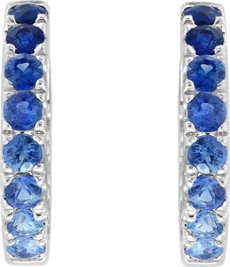 Effy 14K Gold Natural Sapphire Hoop Earrings in Blue at Nordstrom Rack