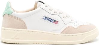 Autry White Pink Logo Sneakers