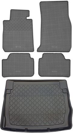 OEM Bmw Serie 1 F20 / F21 Hatchback (3/5 Puertas) De 10.2011 A 06.2019 / 09.2012 A 06.2019. Juego: Alfombrillas De Goma Para Coche + Alfombrilla Para Male
