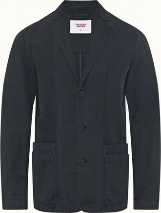 Orlebar Brown Mens Cere Cotton-Blend Twill Blazer In Shadow