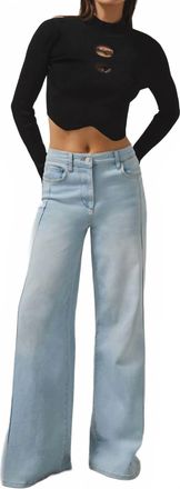 Reiss Sandy Mclaren F1 Team Cut-Out Knit Crop Top In Black