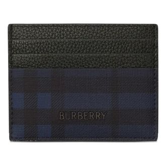 Burberry City Check Card Case Navy 8129846