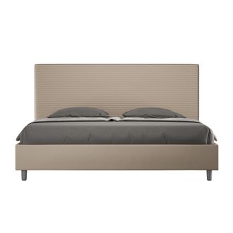 Itamoby Cama Matrimonial Contenedor Doble King Size 180x200 Focus K Color: Beige - Versi&oacute;n: Con Caja De Almacenaje