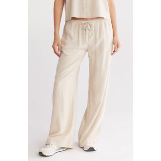 Abound Drawstring Waist Linen Blend Pants in Natural at Nordstrom Rack, Size X-Large