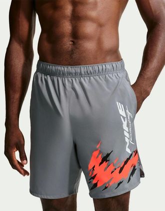 Nike Mens Dri-Fit Run Energy Running Shorts - Grey - Size: 32/30/31