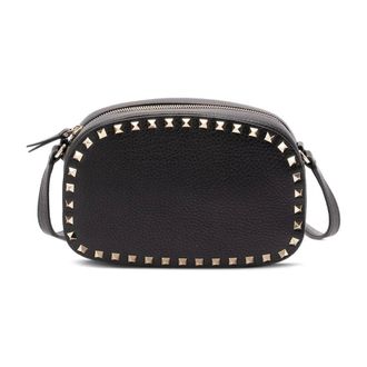 Valentino Tassen, Dames, Zwart, ONE Size, Leer, Rockstud Camera Case