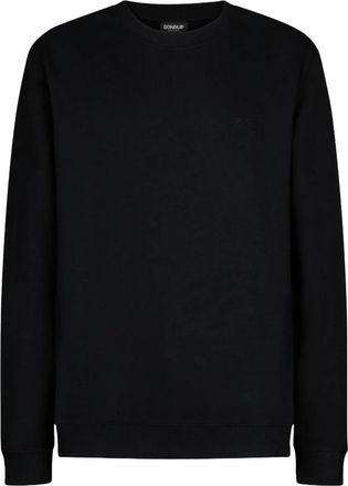 Dondup Sweater van katoen met logo-print - Heren - Sweatshirts - Zwart - XL - Katoen - Hoodies & sweatvesten