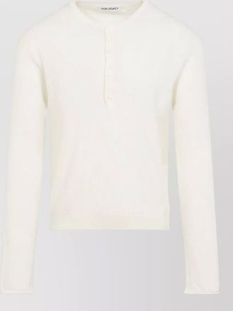 Our Legacy ribbed henley cotton long sleeve top