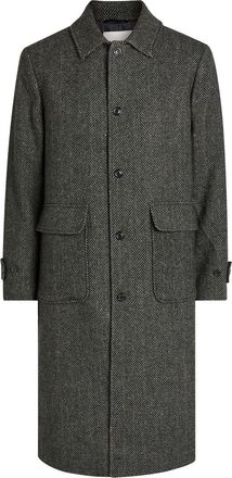 Les Deux Maximillian Herringbone Wool-blend Coat - Black - Xxl