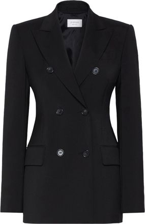Sportmax Tailored Double-Breasted Black Wool Jacket