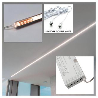 Trade Shop Trade Shop Traesio - Trade Shop - Kit Barra Led 12w Profile Alimenter 24w 12v Luce 4000k Sensore