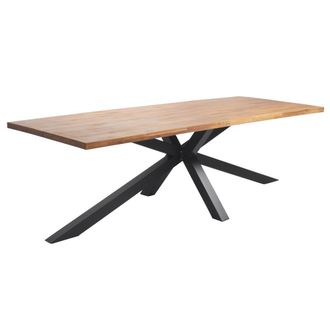 Oviala Mesa de jard&iacute;n de madera de acacia y aluminio 8 plazas 240x95 cm