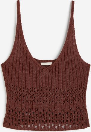 H&M Tanktop in Pointellestrick - Brown