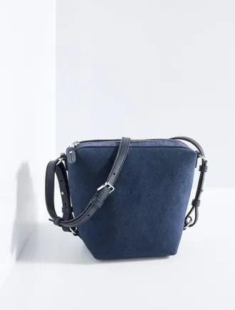 Talbots Riley Suede Crossbody Bag - Blue - 001 Talbots