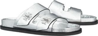 Tory Burch T Lock Sport Slide Sandal in Silver at Nordstrom, Size 6.5