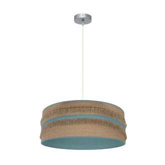 Fabrilamp Colgante Natalia 1xe27 Niquel/saco-turquesa Regx50x50 Cm